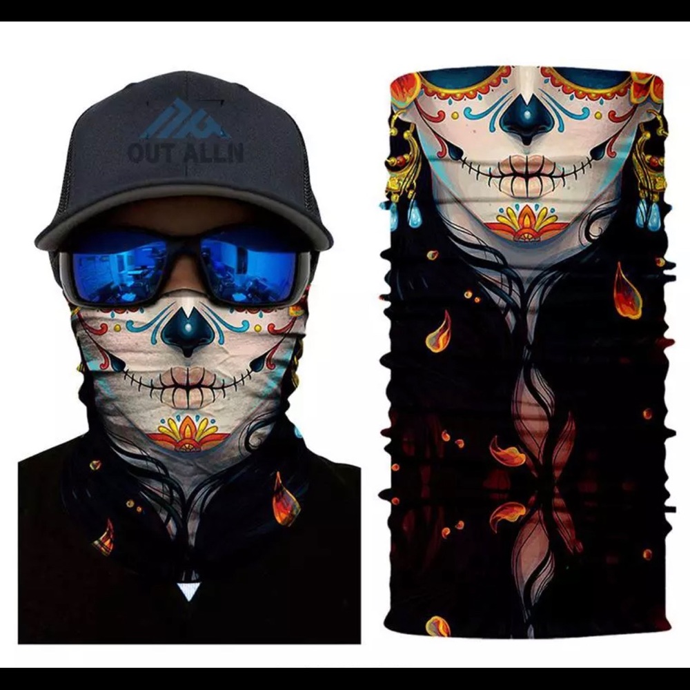 Day of the Dead gaitor face mask
